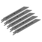 Sealey SRBR622HF Reciprocating Saw Blade Wood &amp; Plastics 150mm 10tpi - Pack of 5 additional 1