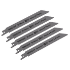Sealey SRBR622HF Reciprocating Saw Blade Wood &amp; Plastics 150mm 10tpi - Pack of 5 additional 4