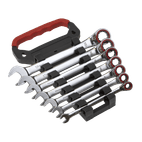 Sealey AK63945 Reversible Ratchet Combination Spanner Set 7pc Metric Platinum Series additional 1