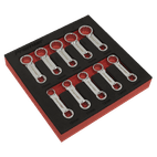 Sealey AK59895 Torque Adaptor Spanner Set 10pc 3/8"Sq Drive - Metric additional 3