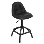 Sealey SCR01B Workshop Stool Pneumatic with Adjustable Height Swivel Seat &amp; Back Rest additional 1