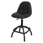 Sealey SCR01B Workshop Stool Pneumatic with Adjustable Height Swivel Seat &amp; Back Rest additional 2