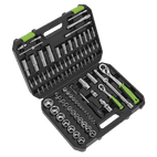 Sealey S01210 Socket Set 94pc 1/4" &amp; 1/2"Sq Drive WallDrive® Metric additional 1