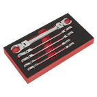 Sealey AK2652 Flexi-Head Flare Nut Spanner Set 5pc additional 1