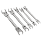 Sealey AK2652 Flexi-Head Flare Nut Spanner Set 5pc additional 4