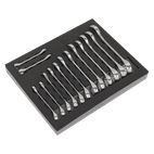 Sealey S01232 Combination Spanner Set 14pc Stubby additional 1