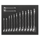 Sealey S01232 Combination Spanner Set 14pc Stubby additional 4