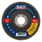 Sealey FD125120E Flap Disc Aluminium Oxide Ø125mm Ø22mm Bore 120Grit additional 2