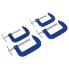 Sealey AK6003SET G-Clamp Set 4pc - 75mm &amp; 100mm additional 1