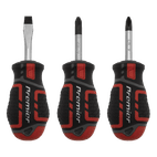 Sealey AK4328 Screwdriver Set 3pc GripMAX® Stubby additional 2