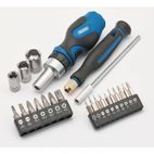 Draper 04775 Stubby Ratchet Screwdriver and Bit Set, Special Edition - Workshop Brew (23 Piece) additional 3
