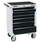 Draper 35744 Roller Tool Cabinet, 7 Drawer, 26", White additional 1