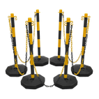Sealey BYSBKIT Black/Yellow Post &amp; Chain Kit 25m additional 2