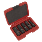 Sealey SX1820 Deep Impact Socket Set 1/2"Sq Drive 80mm Double Ended 18.5-22.5mm - 5pc additional 1