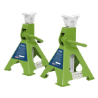 Sealey VS2003HV Axle Stands (Pair) 3tonne Capacity per Stand Ratchet Type - Hi-Vis Green additional 4