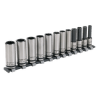Sealey AK2744B Socket Set 12pc 3/8"Sq Drive Deep Lock-On™ 6pt Metric - Black Series additional 1