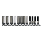 Sealey AK2744B Socket Set 12pc 3/8"Sq Drive Deep Lock-On™ 6pt Metric - Black Series additional 3