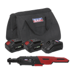 Sealey CP20VRWKIT Cordless Ratchet Wrench 3/8"Sq Drive Kit 20V - 2 Batteries additional 1