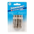 Silverline Air Line Quick Coupler 2pk - 1/4" BSP additional 2