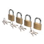Silverline Brass Padlock Keyed Alike 4pk - 40mm additional 1