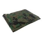 Silverline Camouflage Tarpaulin - Cut 2.4 x 3m / Actual 2.3 x 2.85m additional 1