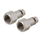 Silverline Euro Air Line Bayonet Female Thread Coupler 2pk - 1/4" BSP additional 1