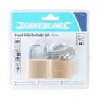 Silverline Keyed Alike Padlocks 2pk - 40mm additional 4