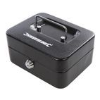 Silverline Metal Cash &amp; Valuables Box Keyed - 165 x 128 x 80mm additional 2