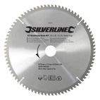 Silverline TCT Aluminium Blade 80T - 250 x 30 - 25, 20, 16mm Rings additional 1