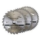 Silverline TCT Circular Saw Blades 24, 40, 48T 3pk additional 2