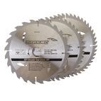 Silverline TCT Circular Saw Blades 24, 40, 48T 3pk additional 3