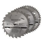 Silverline TCT Circular Saw Blades 24, 40, 48T 3pk additional 1