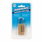 Silverline Combination Padlock Brass additional 4