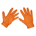 Sealey Orange Diamond Grip Extra-Thick Nitrile Powder-Free Gloves - Pack of 50 additional 2