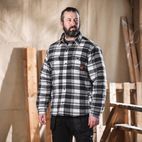 Scruffs Worker Padded Checked Shirt Black/White additional 9