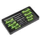 Sealey HV001 Screwdriver Set 8pc Hi-Vis Green additional 5