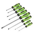 Sealey HV002 Screwdriver Set 8pc Hammer-Thru Hi-Vis Green additional 1
