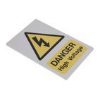 Sealey HVSA4 High Voltage Warning Sign 200 x 300mm additional 1