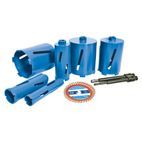 Silverline Diamond Core Drill Kit 6-Core 12pce 38, 52, 65, 107, 117 &amp; 127mm Dia additional 3