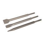 Silverline SDS Plus Hex Chisel Set 3pce 250mm – 20, 40mm &amp; Point additional 3