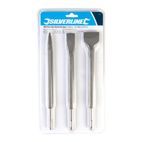 Silverline SDS Plus Hex Chisel Set 3pce 250mm – 20, 40mm &amp; Point additional 6