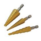 Silverline Titanium-Coated HSS Step Drill Set 3pce 3pce additional 2
