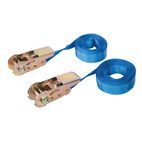 Silverline Endless Ratchet Tie-Down Strap 2pk 5m x 25mm - Rated 500kg Capacity 1000kg additional 1