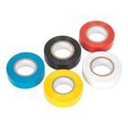 Sealey ITMIX10 PVC Insulating Tape 19mm x 20m Mixed Colours Pack of 10 additional 2
