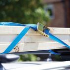 Silverline Ratchet Tie Down Strap S-Hook 4pce 4m x 25mm - Rated 350kg Capacity 700kg additional 5