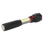 Sealey LED069 Torch/Inspection Light 3W LED + 3W COB LED 4 x AAA Cell additional 6