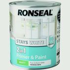 Ronseal Stays White 2in1 Primer &amp; Paint additional 3