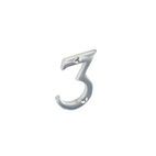 Securit Chrome Numeral 3 additional 2