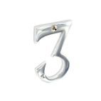 Securit Chrome Numeral 3 additional 1