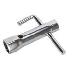 Sealey MS158 Double End Long Reach Spark Plug Box Spanner 16/21mm with L-Bar additional 2